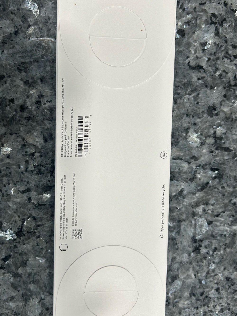 Apple Watch White Box with Black Logo